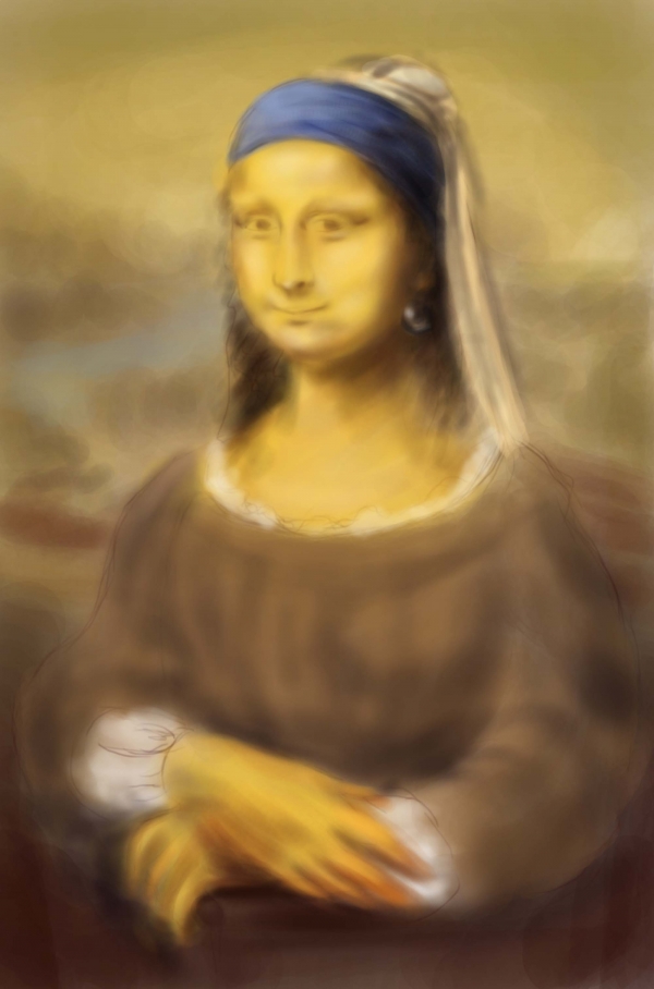 Creation of Mona Lisa with a Pearl earring: Step 5